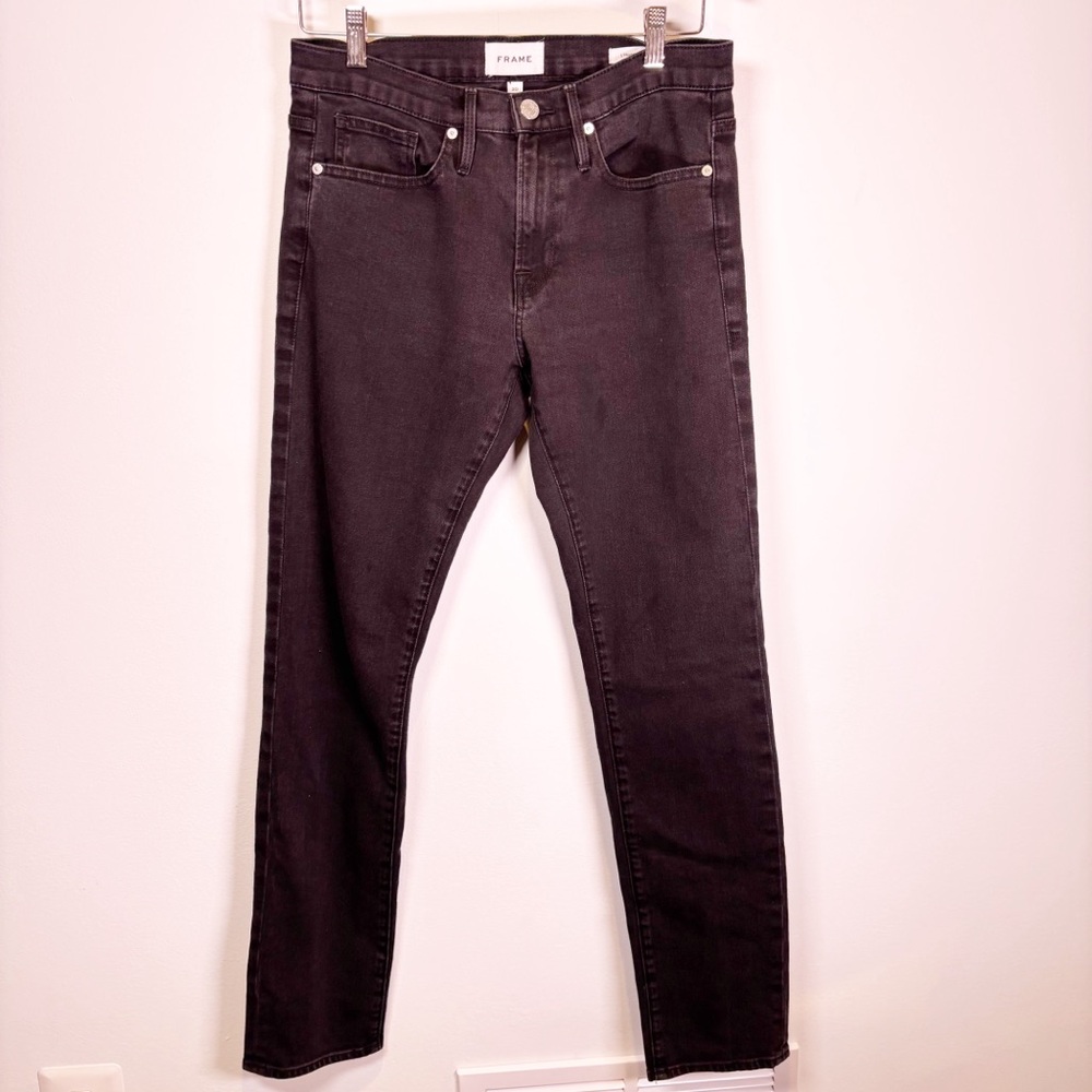 Frame L’Homme Slim Black Jeans